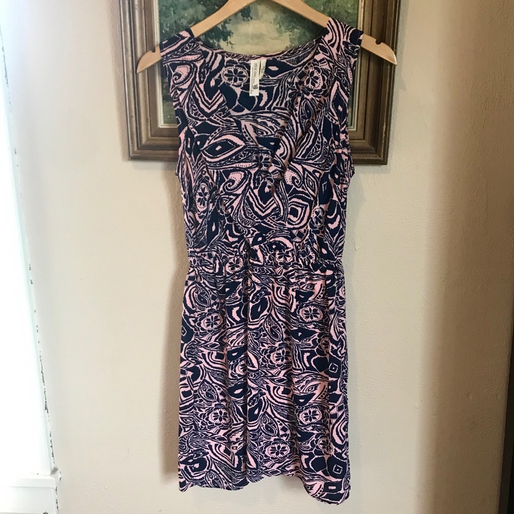 Pink Owl navy and pink dress